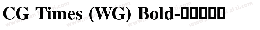 CG Times (WG) Bold字体转换